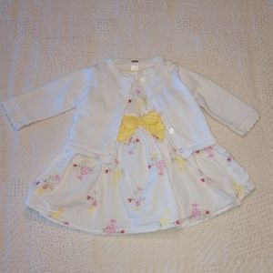 Infant Flower dress and sweater set